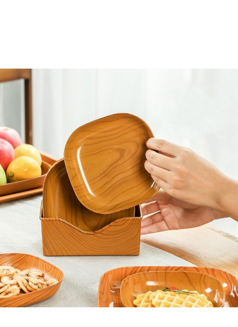 13Pcs Wooden Grain Plates, Reusable Appetizer and Dessert Plates Set, Heavy Duty Elegant and Sturdy Design Plates Eco Friendly Dinner Plates for Dishes Snack, Dessert, Salad Serving, Housewarming - pzsku/Z3F19B39B49D33DC95383Z/45/_/1714357087/755d78df-2b4b-488b-96cd-f10f75080f90