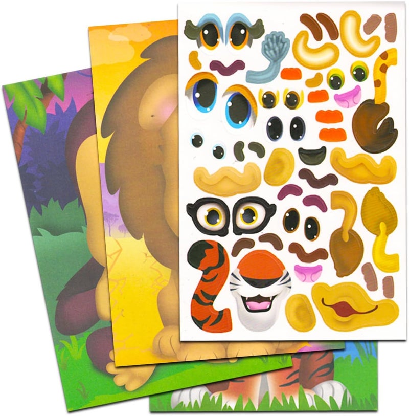 Bendon Publishing Make a Face Sticker Books for Girls Kids Toddlers - Set of 3 Sticker Face Activity Books with over 70 Faces and 450 Stickers Total - Image 2