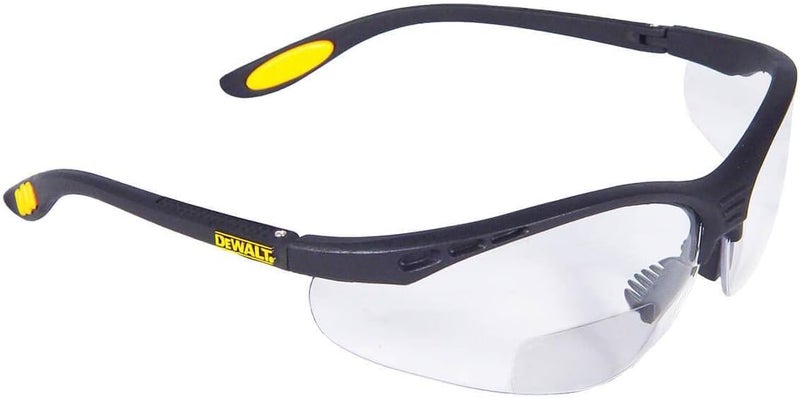 DEWALT Dewalt DPG59120C Reinforcer RxBifocal 20 Clear Lens High Performance Protective Safety Glasses with Rubber Temples and Protective Eyeglass Sleeve - Image 1