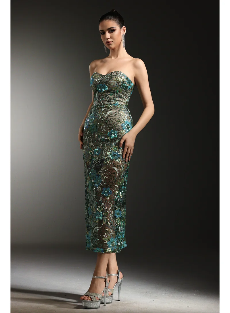 Bella Barnett  Terri Sleeveless Sequin Flower Maxi Dress for Women | Best Price UAE