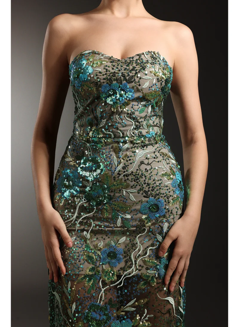 Bella Barnett  Terri Sleeveless Sequin Flower Maxi Dress for Women | Best Price UAE