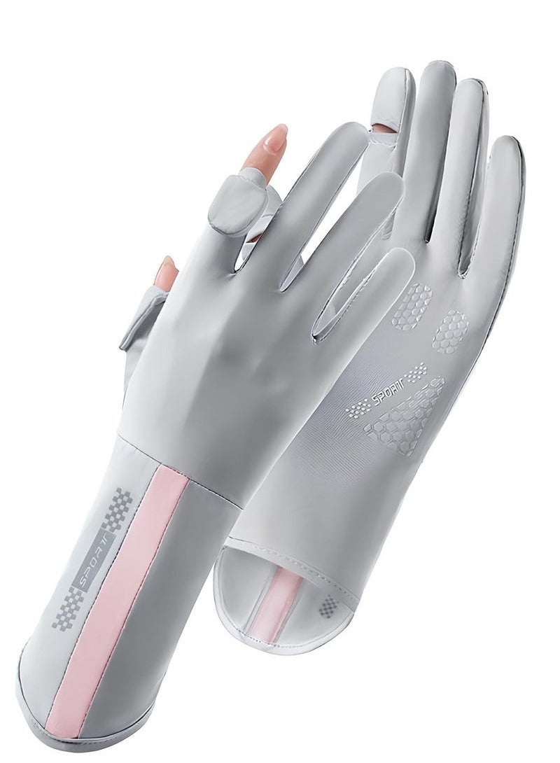 Generic Women's Sun Protective Gloves - UPF 50+ UV Sun Protection, Quick-Dry Anti-Slip Driving Gloves for Cycling and Riding  - Image 1