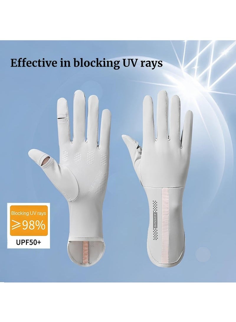 Generic Women's Sun Protective Gloves - UPF 50+ UV Sun Protection, Quick-Dry Anti-Slip Driving Gloves for Cycling and Riding  - Image 2