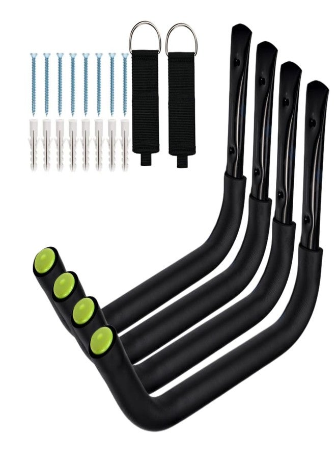 Aweilan Kayak Rack Wall Mount, Canoe Hanger Hooks, Heavy Duty Garage Hooks, for Hanging Outdoor Beach Folding Chair Bicycle Surfboard Snowboard Paddle Board (4 Pack) - Image 1