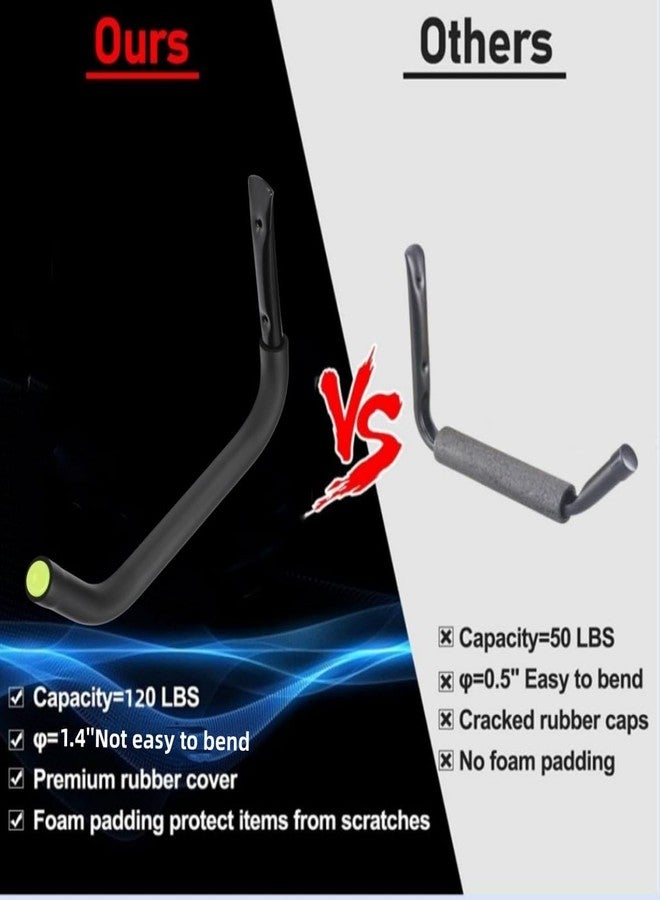 Aweilan Kayak Rack Wall Mount, Canoe Hanger Hooks, Heavy Duty Garage Hooks, for Hanging Outdoor Beach Folding Chair Bicycle Surfboard Snowboard Paddle Board (4 Pack) - Image 4