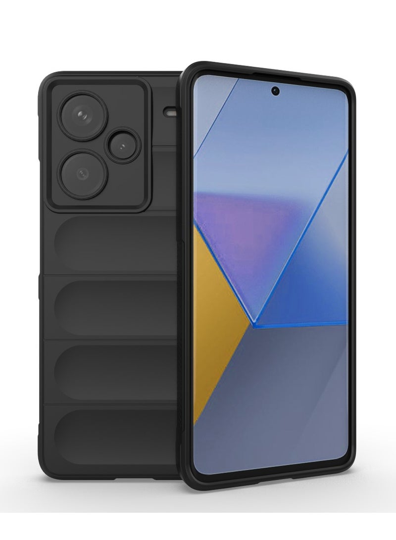 Cover Xiaomi Redmi Note 13 Pro Plus 5G  , - Brushed Dual Protection Shockproof Cover - Heavy Duty Case With Protection For Camera Slip-Resistant - Black - Image 1