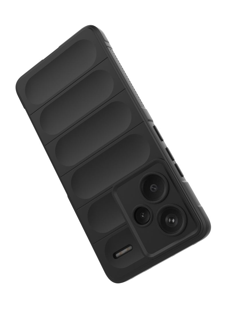 Cover Xiaomi Redmi Note 13 Pro Plus 5G  , - Brushed Dual Protection Shockproof Cover - Heavy Duty Case With Protection For Camera Slip-Resistant - Black - Image 4