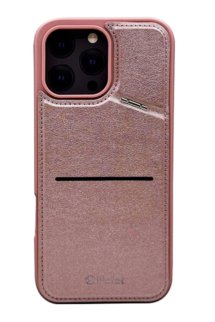 iPEFET PU Leather Case for iPhone 16 Pro Max with Built-in Card Holder and Shock Protection - Image 1