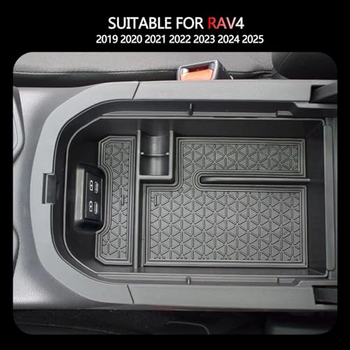 AZGaea Upgrated 3PCS Center Console Organizer for Toyota RAV4 2026 2025 2024 2023 20222019 ABS Dashboard Storage Organizer Console Divider Storage Tray Armrest Storage Box for RAV 4 Interior Accessories - Image 3
