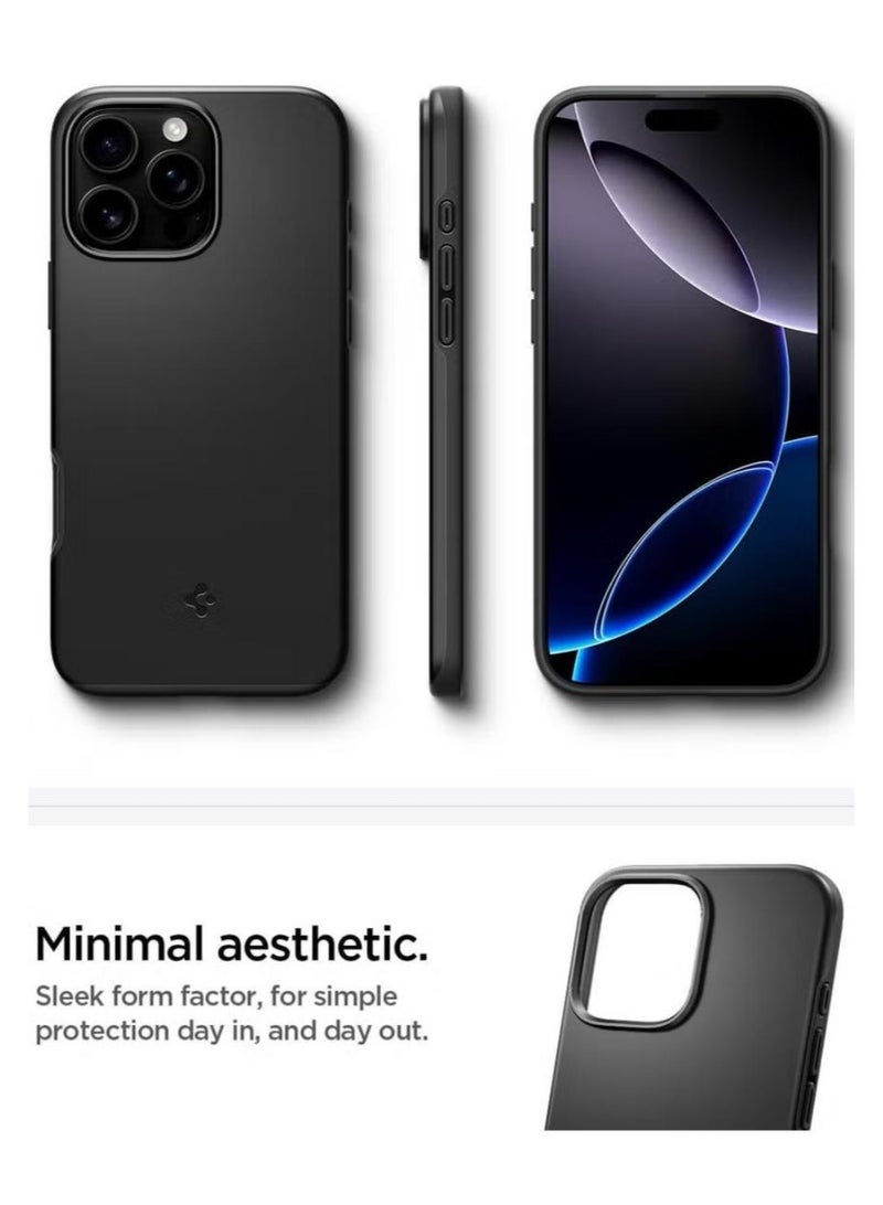 سبايجن غطاء حماية رفيع من MagFit لهاتف iPhone 16 Pro Max MagSafe (2024) - أسود - Image 4