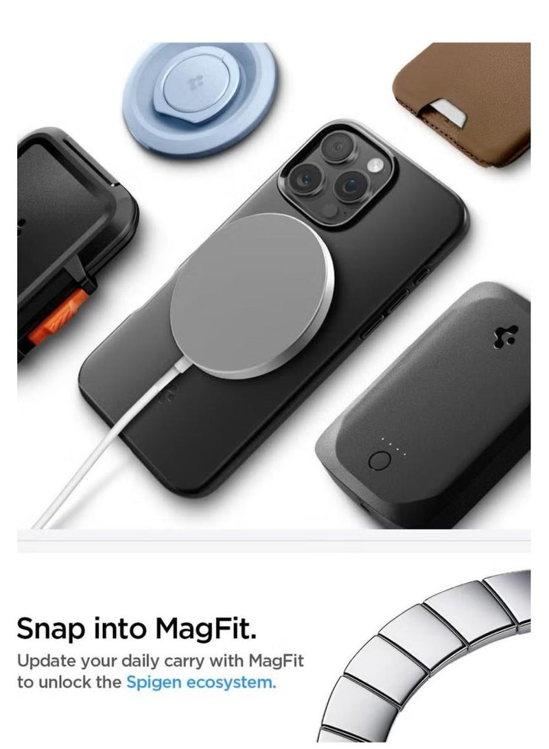 سبايجن غطاء حماية رفيع من MagFit لهاتف iPhone 16 Pro Max MagSafe (2024) - أسود - Image 5