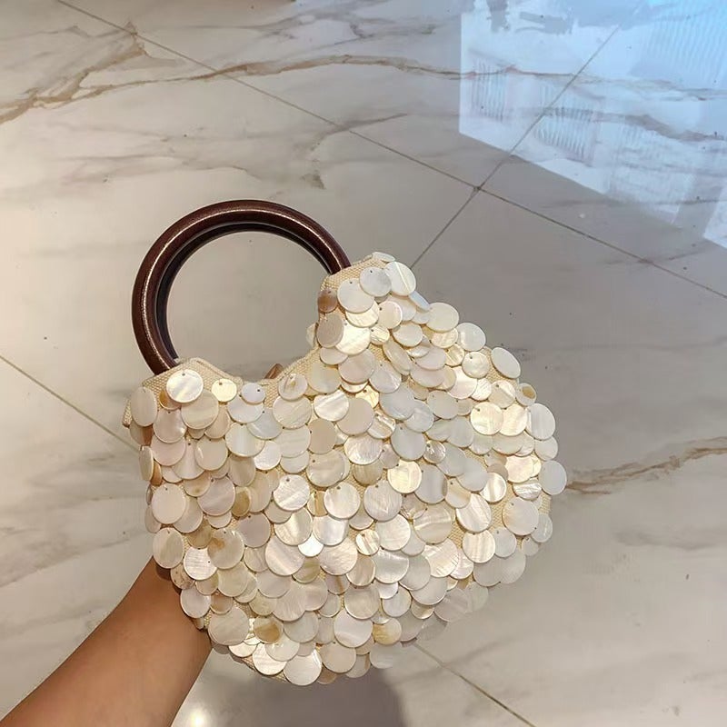 Natural Shell Clutch Bag for Women - Image 1