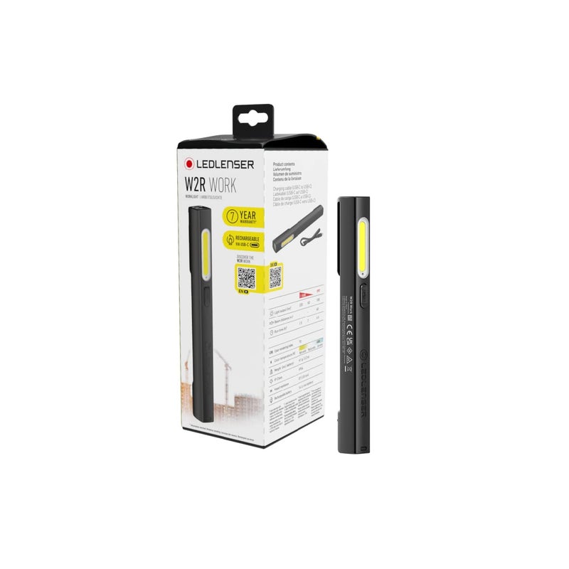LEDLENSER مصباح فحص LED قابل لإعادة الشحن Ledlenser W2R بقوة 220 لومن - Image 1