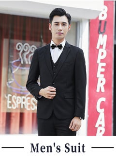Moovant 3-Piece Men's Suit Set, Business & Casual Formal Attire with Blazer, Vest, and Trousers, Men's Formal Suits  - Image 3