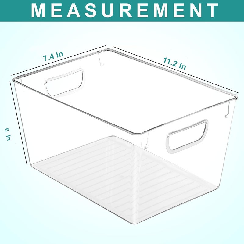 Utopia Kitchen Organizer Bins - 4 Pack Pantry Storage Containers - Large Clear Bins for Fridge, Kitchen Organization and Storage - Image 2