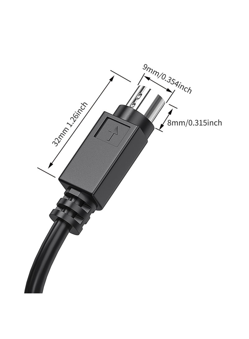 6ft Mini-DIN 8-pin Male to Male Cable, Copper Wire 8 PIN PLC Touch Screen Cable Suitable for JVC Subwoofer Replacement 8 Pin Cable Home Theater Audio,Black  - Image 4