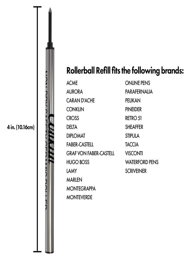 Conklin Non-dry Ceramic Rollerball Refill, Black (2 pcs tube) - Image 2
