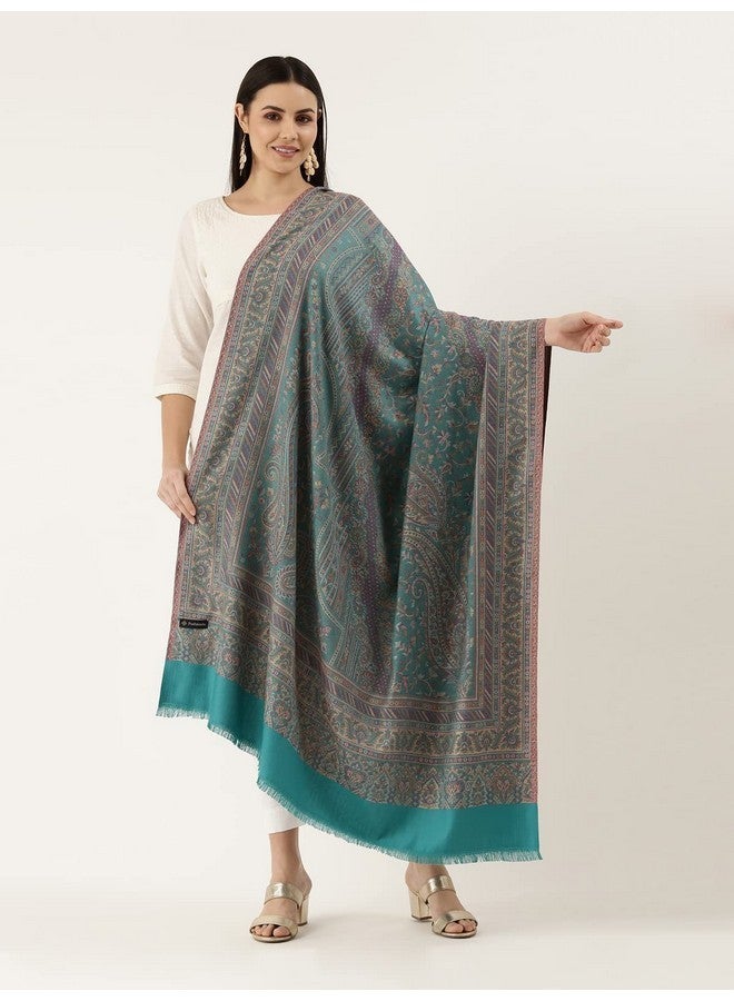 Pashmoda Women Noor Kashmiri Royal Paisley Design Jamawar Shawl (Size: 101 X 203 Cms) - Image 2