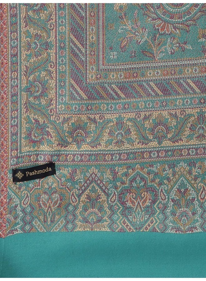Pashmoda Women Noor Kashmiri Royal Paisley Design Jamawar Shawl (Size: 101 X 203 Cms) - Image 3