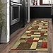 Ottomanson Ottohome Collection Multi Color Contemporary Boxes Design Runner Rug With Non-Skid (Non-Slip) Rubber Backing - Image 2