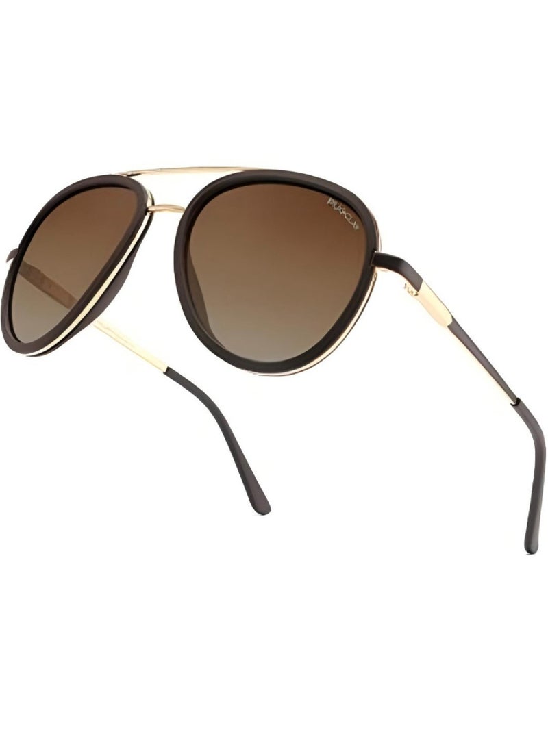 PUKCLAR Sunglasses for Men Women Polarized Lightweight Driving Fishing Sports Round Aviator Mens Spring Hinges Sunglasses - Image 1