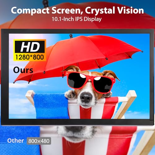ELECROW 10.1 Inch Touchscreen Monitor, 1280x800 IPS LCD HD Display with Stand, Portable Capacitive Touch Screen for Raspberry Pi 3/3B+/4B/5, Jetson Nano, Banana Pi, PC, Windows, Beaglebone - Image 3