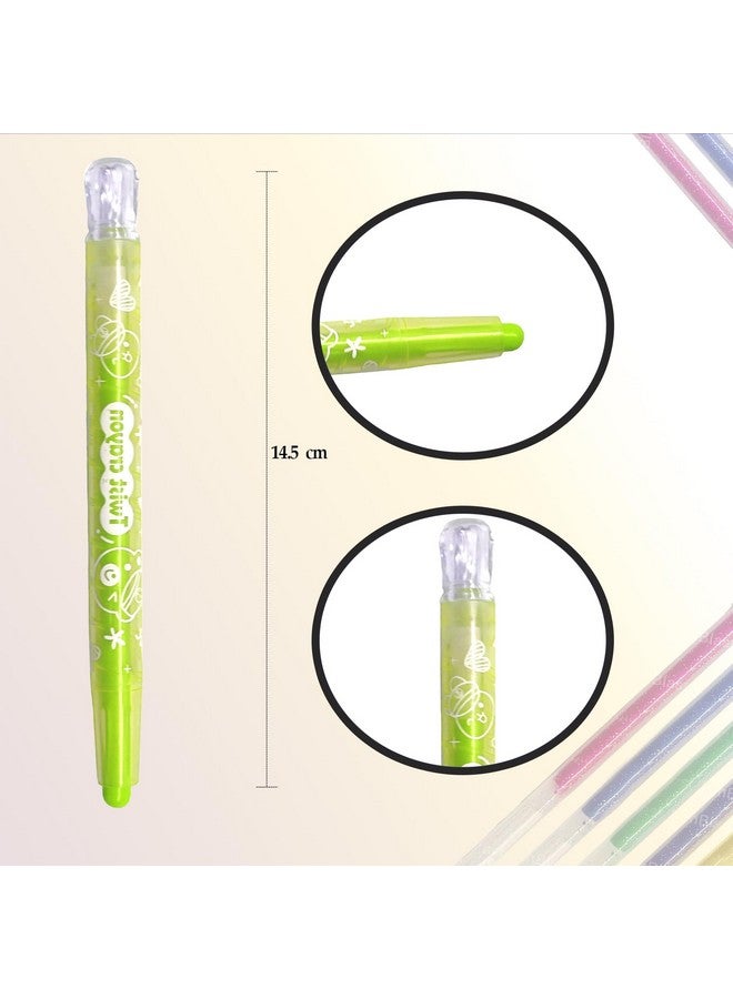 FunBlast Crayons for Kids - 24 Shades Rolling Crayons Pen with Coloring Book, Coloring Kit for Art & Craft, Colors for Drawing, Silky Crayons for School Kids Girls Boy, Return Gift for Birthday - Image 2