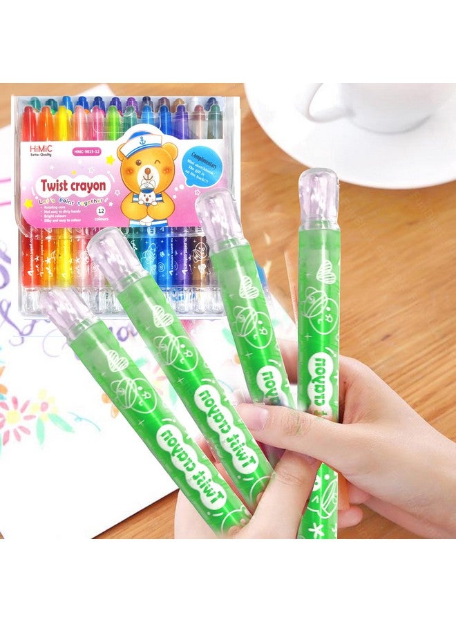 FunBlast Crayons for Kids - 24 Shades Rolling Crayons Pen with Coloring Book, Coloring Kit for Art & Craft, Colors for Drawing, Silky Crayons for School Kids Girls Boy, Return Gift for Birthday - Image 1