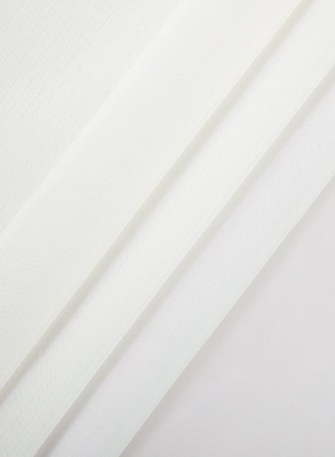 إكليبس ستارة إكليبس ليفيا الشفافة ذات الحلقات المعدنية، مقاس 54 × 84 بوصة، لون عاجي - Image 3