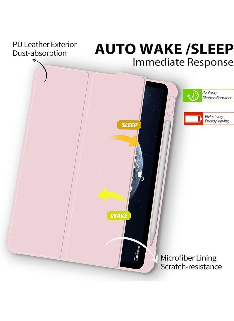 LCYLJGY - Case Cover For Apple iPad Pro 11 inch (2022/2021/2020/2018) Generation with Pencil Holder, [Support Apple Pencil Charging and Touch ID], Clear Transparent Case with Auto Wake/Sleep - Image 1