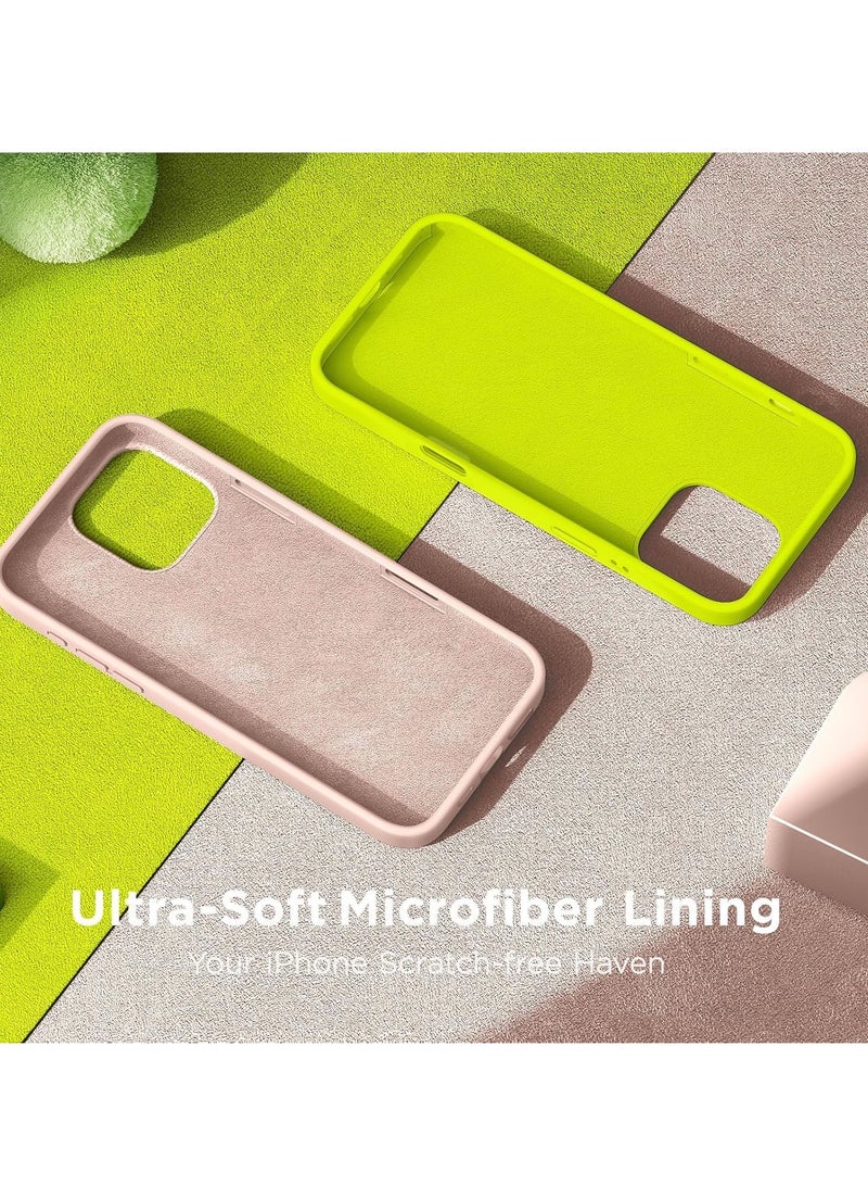 Premium Soft Silicone Case for iPhone 16 Pro Max - Silky Soft Touch Full-Body Protective Bumper in Sandy Pink - Image 5