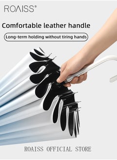 roaiss Unisex Multifunctional Fully Automatic Umbrella with Water Repellent Coating and UV Blocking Black Vinyl Coating 16 Rib Reinforced Umbrella Frame with Gradient Color Canopy  - Image 2