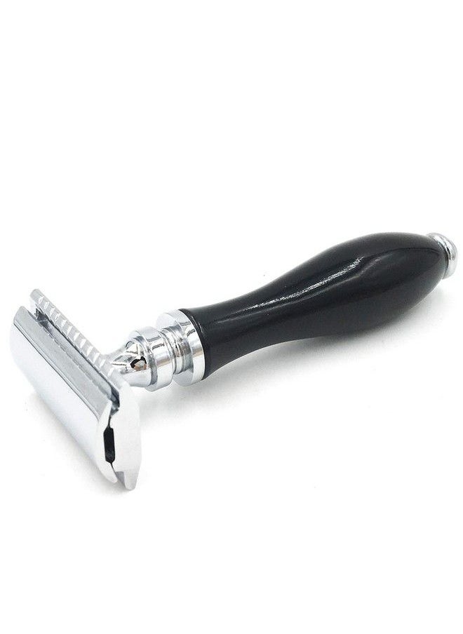 Parker Safety Razor 111 B ThreePiece Double Edge Razor Parker with Ebony Black Heavyweight Handle Includes 5 Premium Parker Premium Platinum Safety Razor Blades for a Barbershop Quality Shave  - Image 4