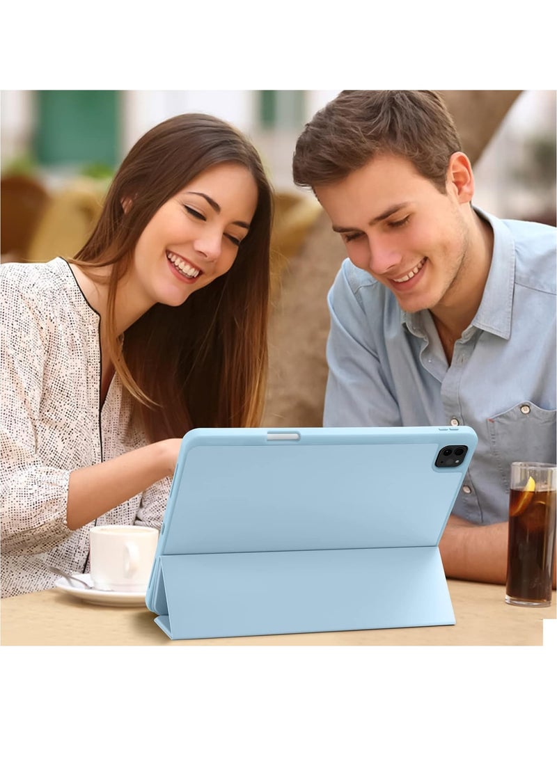 ELTRAZONE Case for iPad Pro 11 Inch 2021(3rd Gen)/2020(2nd Gen) with Pencil Holder [Support iPad 2nd Pencil Charging/Pair] Slim Trifold Stand, Smart Protective Case Cover - Image 5