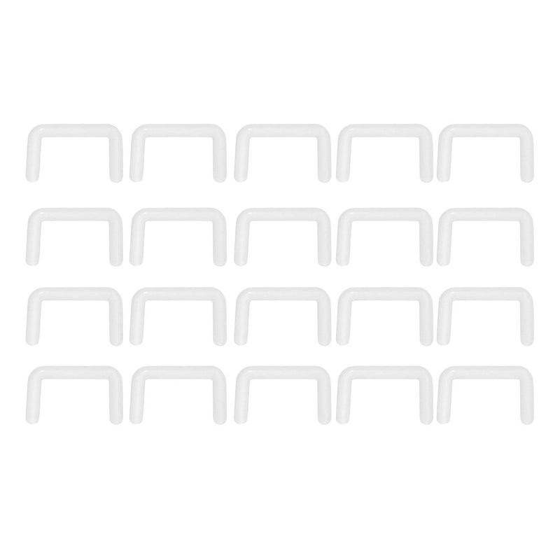 PiercingJ 20pcs 14G 16G Clear Bioflex Septum Rings Retainers Flexible Acrylic Nose Ring Retainer U-Shaped Piercing Hider Body Jewelry - Image 1