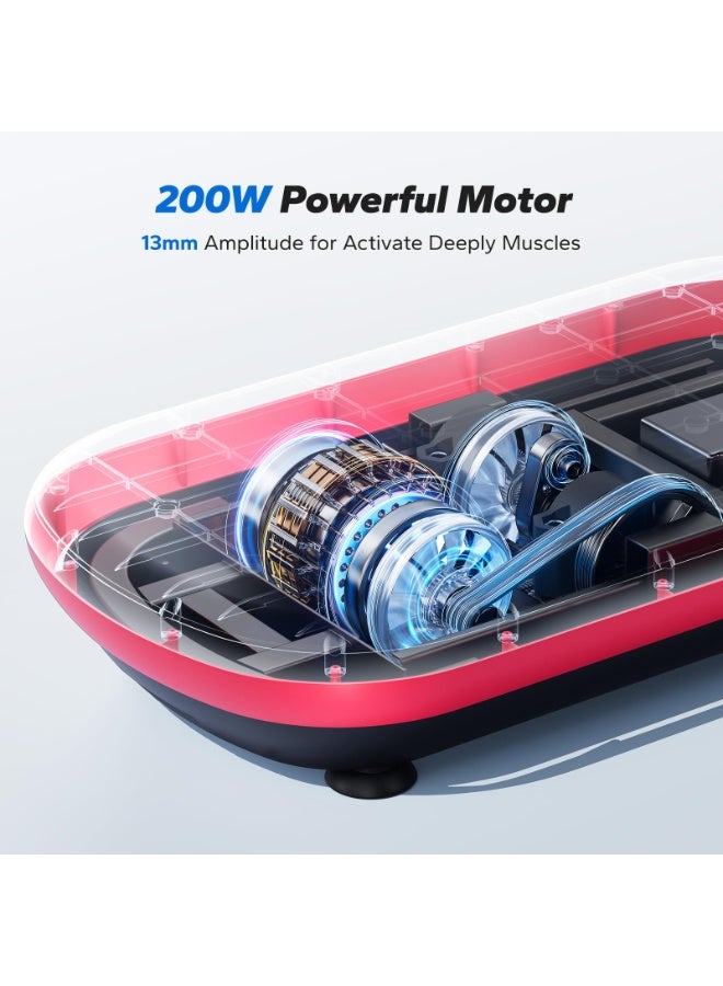 MERACH Vibration Plate Exercise Machine for Weight Loss, Body Vibration Plate with 200KG Capacity, Bluetooth & Silicone Pedal, Helps Stimulate Deep Fat, Supports Lymphatic Drainage and Weight Loss - Image 2