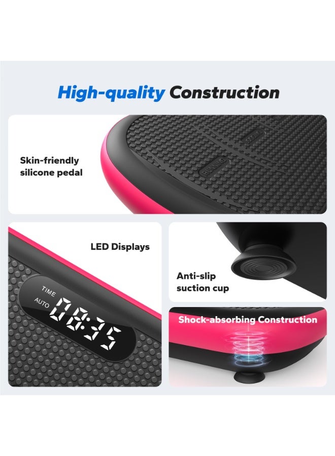MERACH Vibration Plate Exercise Machine for Weight Loss, Body Vibration Plate with 200KG Capacity, Bluetooth & Silicone Pedal, Helps Stimulate Deep Fat, Supports Lymphatic Drainage and Weight Loss - Image 4