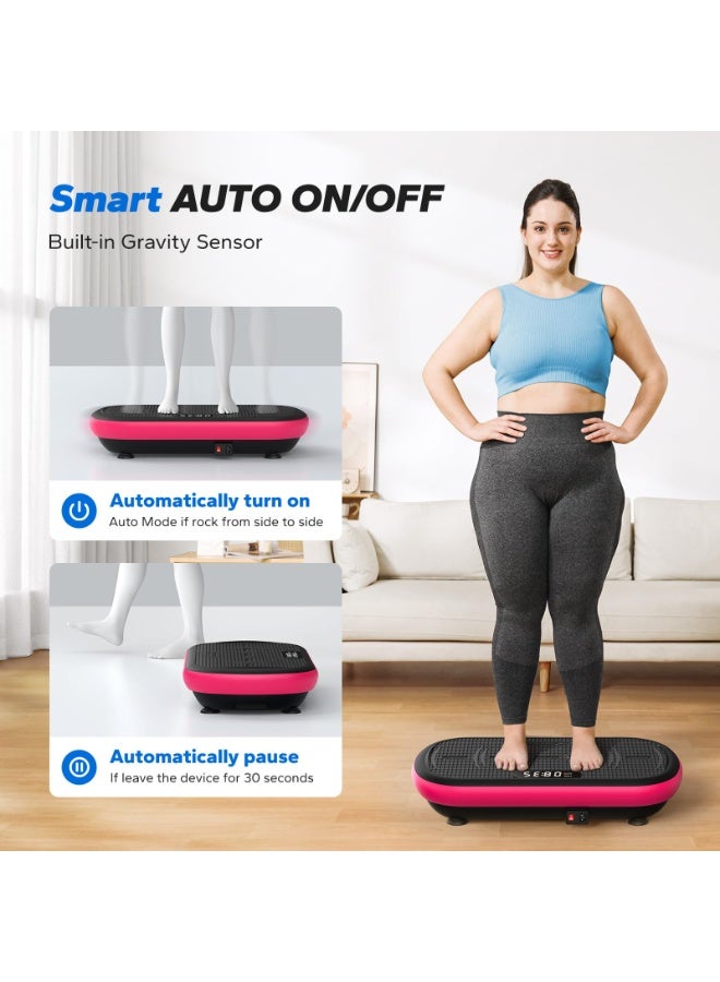 MERACH Vibration Plate Exercise Machine for Weight Loss, Body Vibration Plate with 200KG Capacity, Bluetooth & Silicone Pedal, Helps Stimulate Deep Fat, Supports Lymphatic Drainage and Weight Loss - Image 3