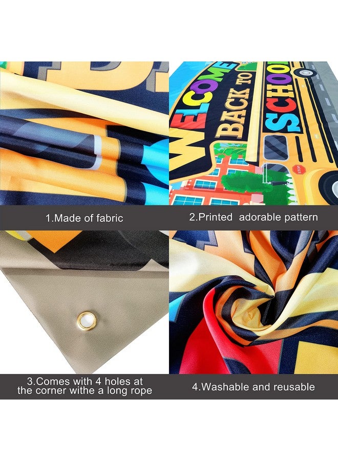 KATCHON كاتش أون، لافتة مرحبًا بعودة المدرسة - كبيرة جدًا، 72x44 بوصة | خلفية حافلة المدرسة | خلفية العودة إلى المدرسة لتزيين حافلة المدرسة | زينة العودة إلى المدرسة، زينة حفلة العودة إلى المدرسة - Image 3