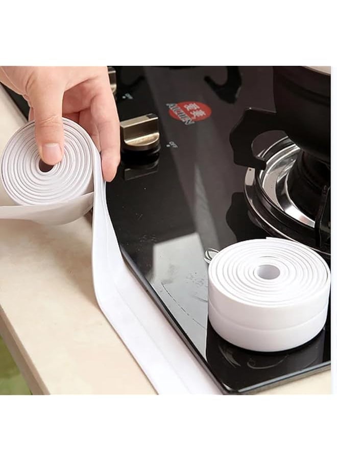 PROMASS - promass 3.2m Bathroom Kitchen Shower water proof mould proof tape Sink Bath Sealing Strip Tape Self adhesive Waterproof Plaster - Image 1