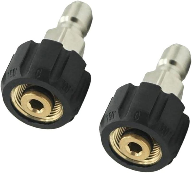 klarako 2pc Pressure Washer Quick Release M22/14 Coupling 1/4 Male Probe Connector, Durable and Easy to use - Image 3