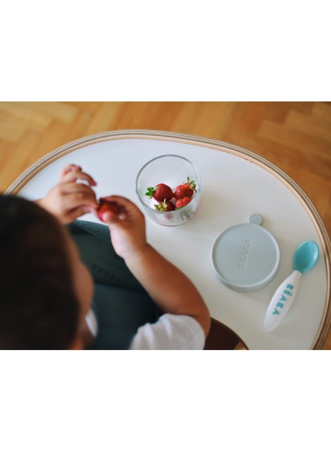 بيابا مريلة أطفال من السيليكون من بيبا، مصنوعة من السيليكون الناعم والمرن، مريلة مزودة بحامل طعام، أساسية لإطعام الطفل (لون فحمي) - Image 3