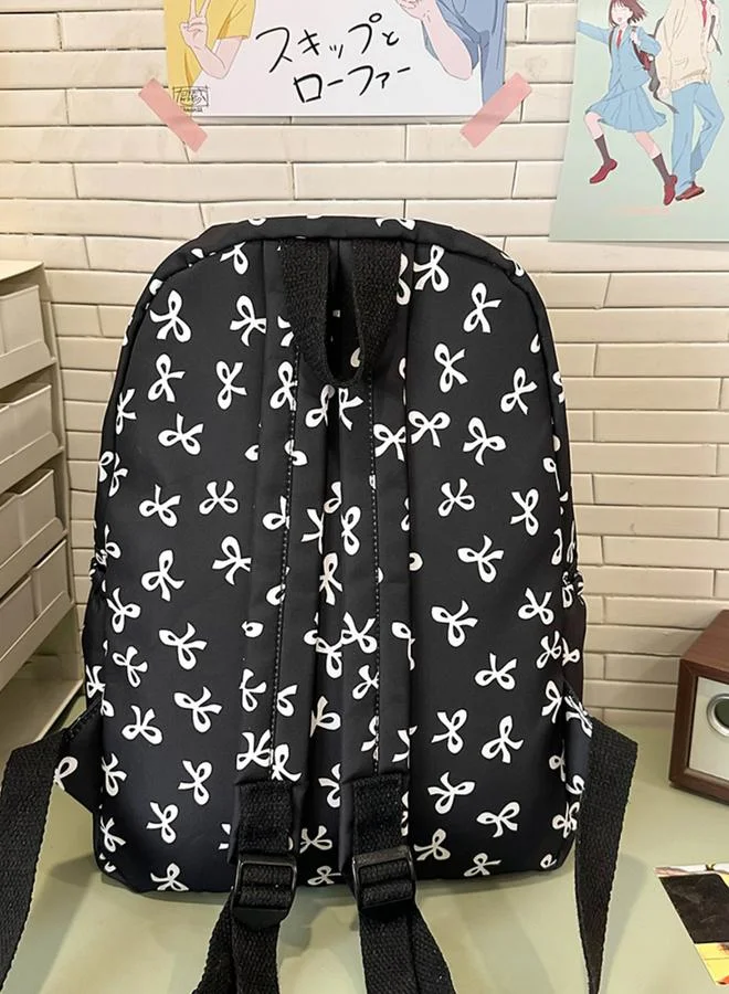 Take Two Black Bow Pattern Backpack