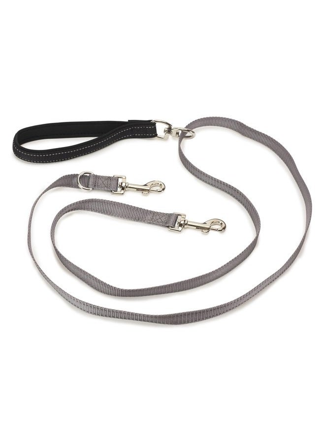 PetSafe Two Point Control Leash, Padded and Reflective Nylon Leash Converts to Single Leash, Works with 3in1 Harnesses, 3/4 in. Wide Leash - Image 2