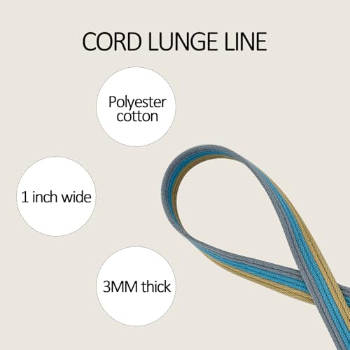 JIAXLTD Lunge Line Polyester Cotton Lunge Line 25 Ft with EVA Stop Equine Lunge Line for Horses with Swivel Bolt Snap - Image 5