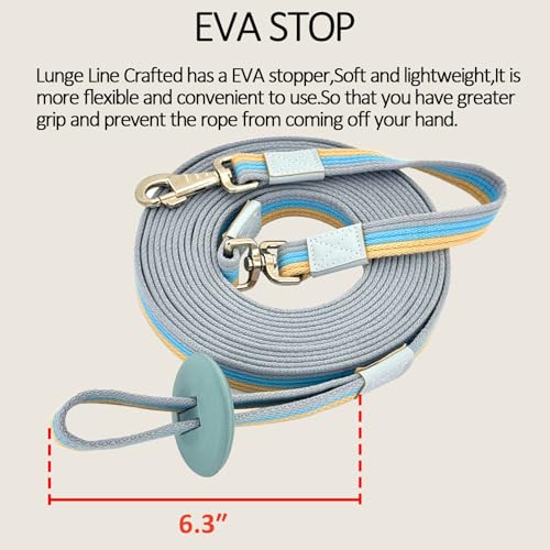 JIAXLTD Lunge Line Polyester Cotton Lunge Line 25 Ft with EVA Stop Equine Lunge Line for Horses with Swivel Bolt Snap - Image 4