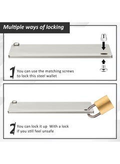 Hotop 2 Pieces Steel Crypto Wallets And 1 Piece Metal Plate Marking Pen, Cryptocurrency For Hardware Cold Wallet Backups Seed Storage Bitcoin Compatible With Bip39 (Metallic)  - Image 5