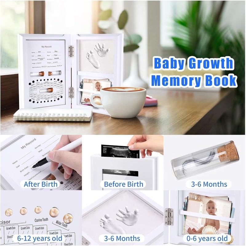 Home-Cloud HomeCloud 1st Birthday Gifts Photo Frames,Newborn My First Year Photo Frame Baby Girls Boys Birthday Decoration Album Baby Shower Keepsake Photo Frame First Birthday - Image 3
