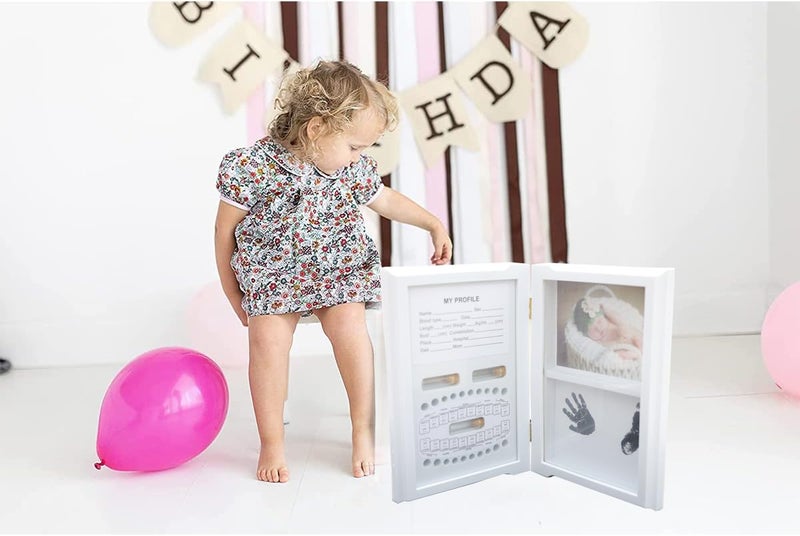 Home-Cloud HomeCloud 1st Birthday Gifts Photo Frames,Newborn My First Year Photo Frame Baby Girls Boys Birthday Decoration Album Baby Shower Keepsake Photo Frame First Birthday - Image 4