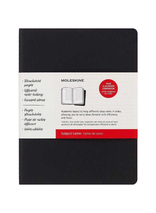 MOLESKINE Subject Cahier Journal XL Size Black Kraft Brown Covers 64 Pages - Image 1